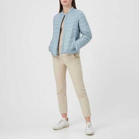 Max Mara Weekend Wende Jacke kurz wattiert hellblau weiss 40