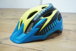 Kinder Velohelm Alpina Carapax Jr. grüngelb/blau 51-56 cm