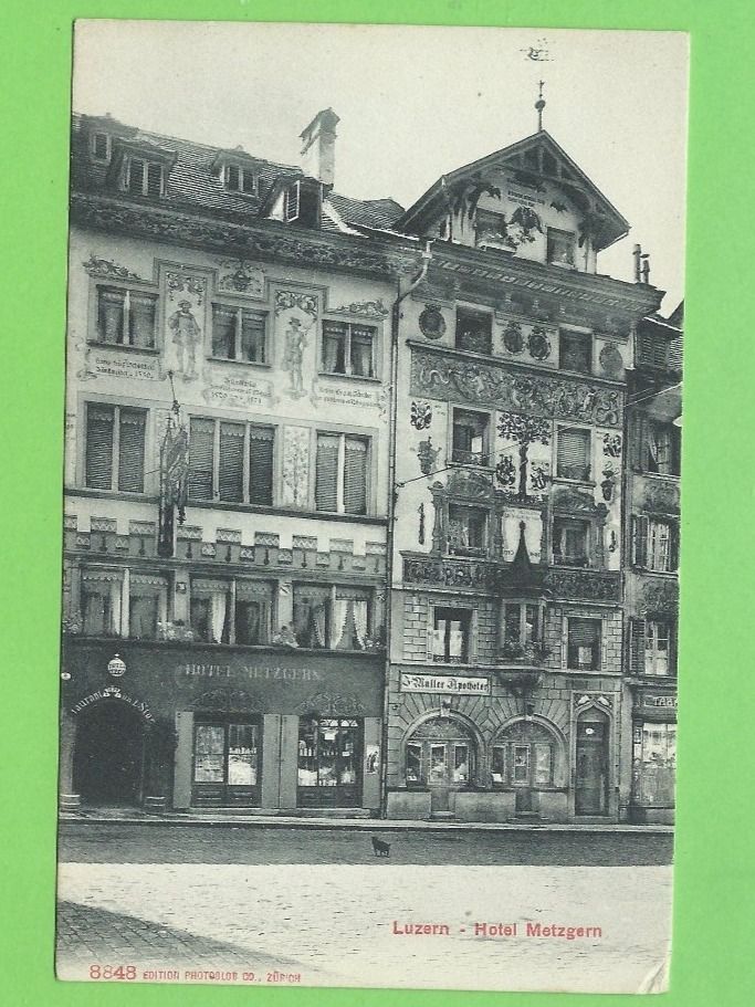 Ansichtskarten: Luzern - Hotel Metzgern – Gebraucht aus Zürich von t24_de