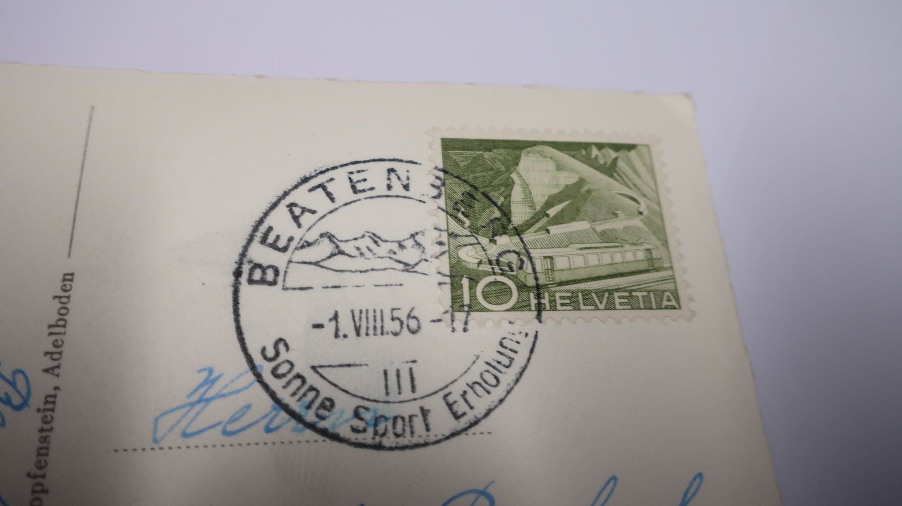 Cartoline postali: Beatenberg - Bahn mit Niesen  1956 – Usato da Cormoret venduto da Pascalll2001 5