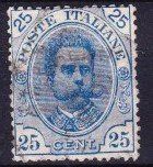 Timbre rare Italie  roi Umberto I - 1893 - Obl.