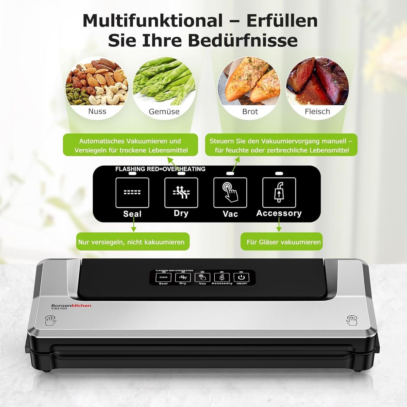 Elettrodomestici da cucina: Vakuumiergerät mit Folienschweissfunktion – Nuovo e nell'imballaggio originale da Herisau venduto da Senn24 1