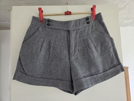 Mango Wollshorts, grau, Grösse 36