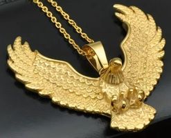 Halskette K-1134 – Adler goldig – 5x4 cm – Kette 60 cm