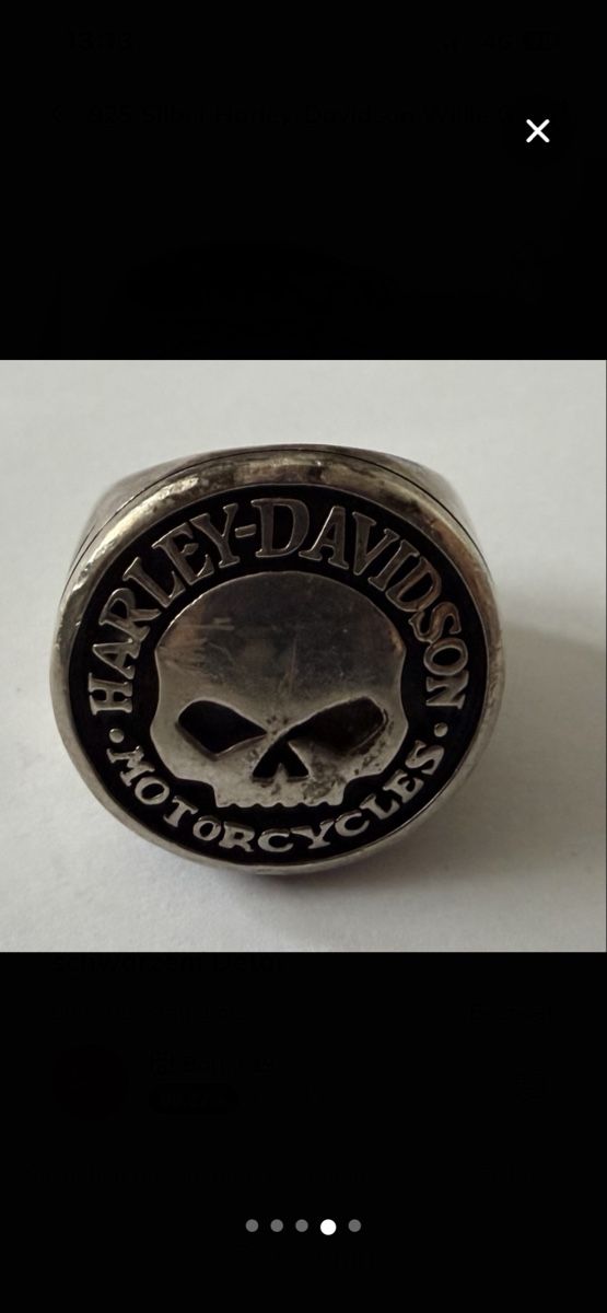 Harley-Davidson Bagues: Harley-Davidson Ring Totenkopf 925 Silber  – D'occasion à Würenlos par KLG_3TBs