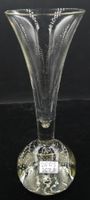Vintage 8" Klarglas-Kontrollierte Blasen-Kugel-Boden-Vase