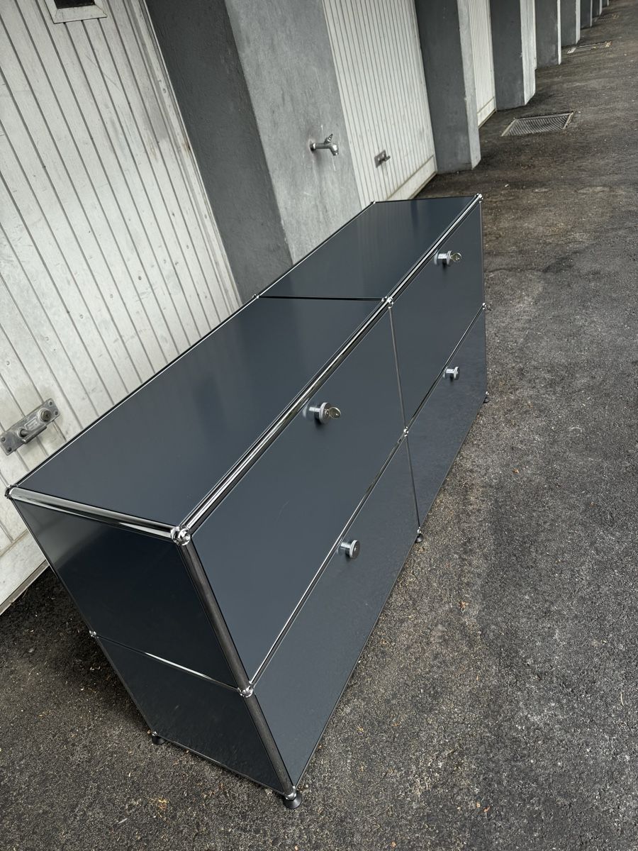 Regale: USM Haller Sideboard Anthrazitgrau mit 2 klappen 2 Auszug – Gebraucht aus zürich von Mito3 2