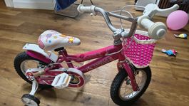 Kinderfahrrad Lydia pink 12 Zoll mit Stützrädern