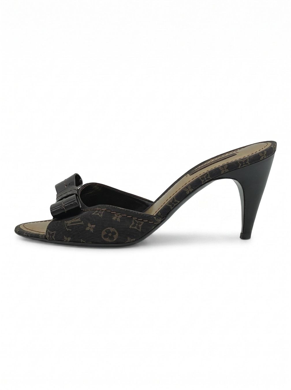Louis Vuitton Scarpe da donna: Louis Vuitton Monogram Mini Lin Mule Pump EU 38.5 Braun – Usato da Zürich venduto da shoe_shop