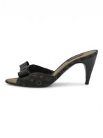 Louis Vuitton Monogram Mini Lin Mule Pump EU 38.5 Braun