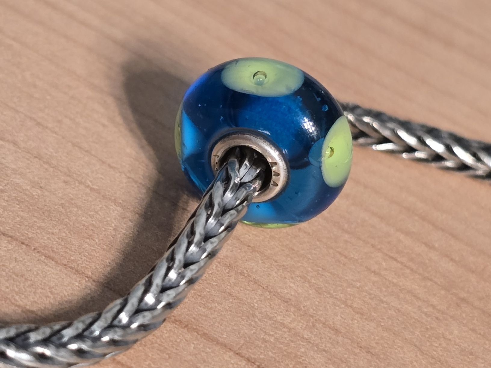 Ciondoli: AUTHENTIC TROLLBEADS  "CARIBBEAN" BEAD SILVER CORE  – Usato da Flamatt venduto da Tyrael01
