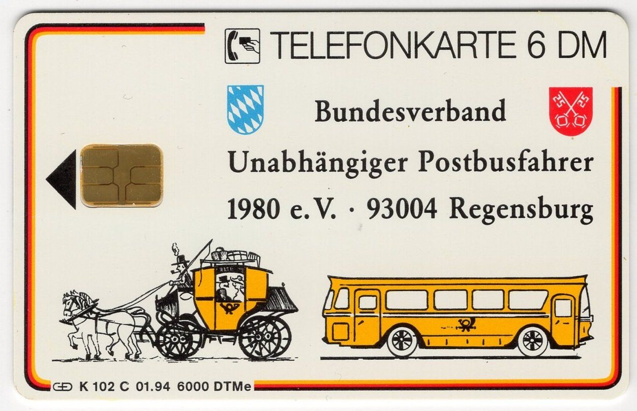 Schede telefoniche: seltene Postauto Telefonkarte aus Deutschland im Folder – Nuovo (secondo la descrizione) da Eglisau venduto da Chperfins 1