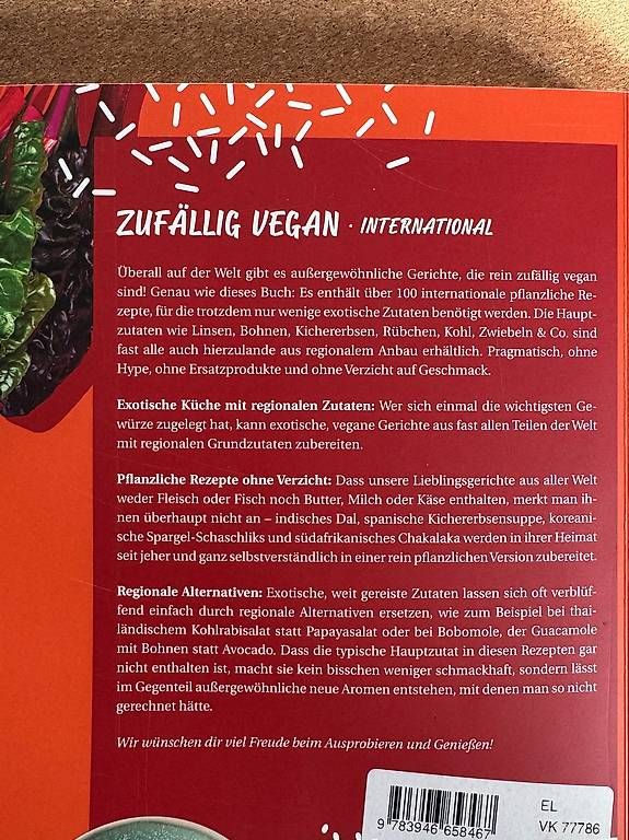 Libri: Kochbuch "Zufällig Vegan" – Usato da Weisslingen venduto da Cy 1
