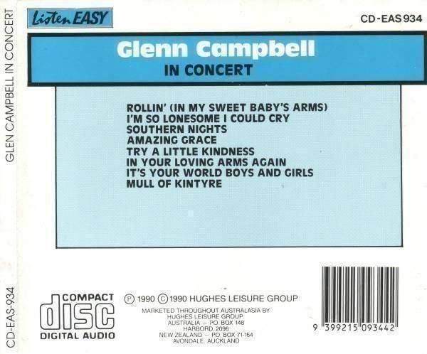 CDs: Glenn Campbell - In Concert   (1990) – Gebraucht aus Horn von Wings0 1