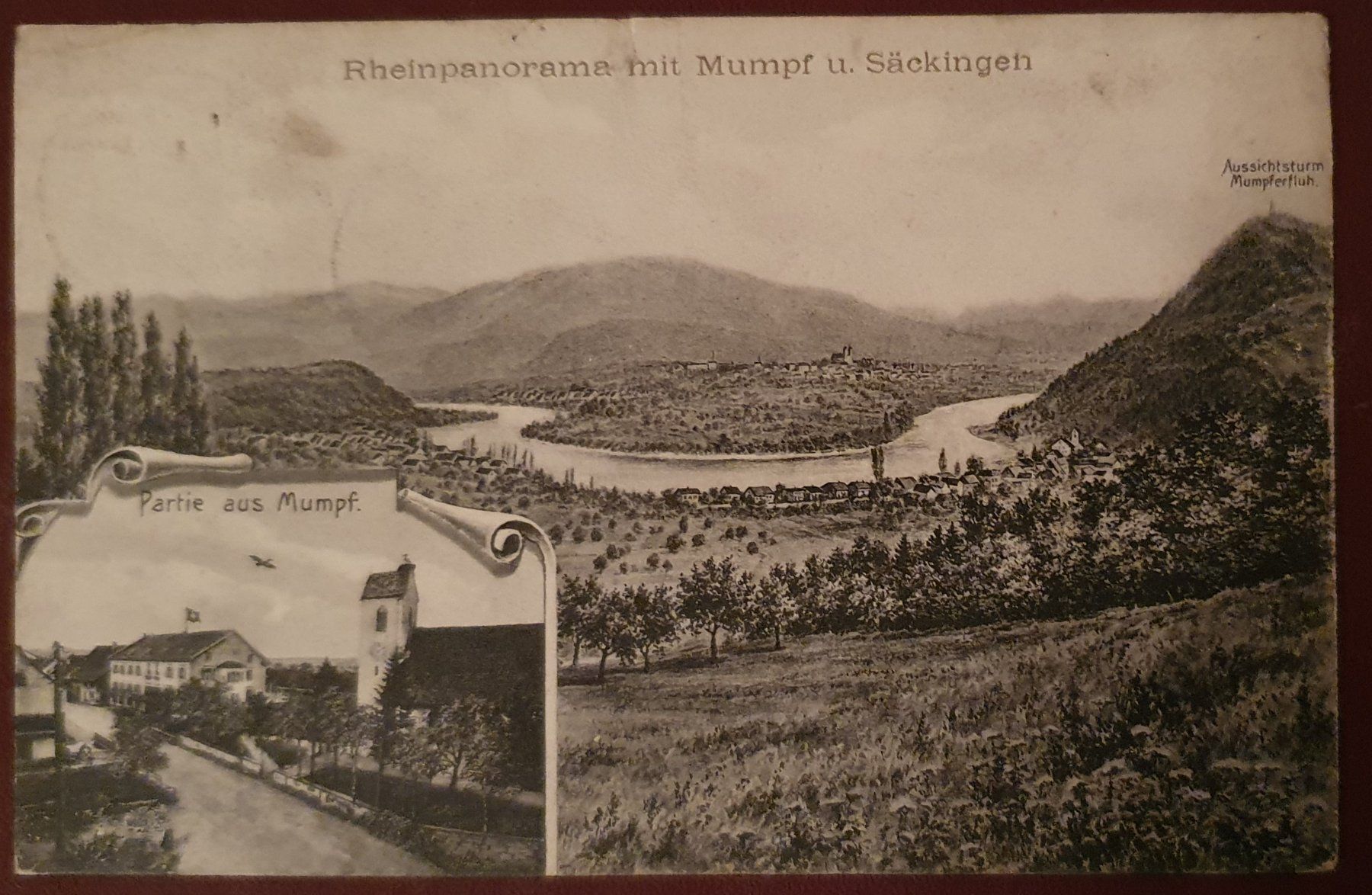 Ansichtskarten: Mumpf 1906 - Rheinpanorama und Säckingen – Gebraucht aus Kreuzlingen von Rschweiz1