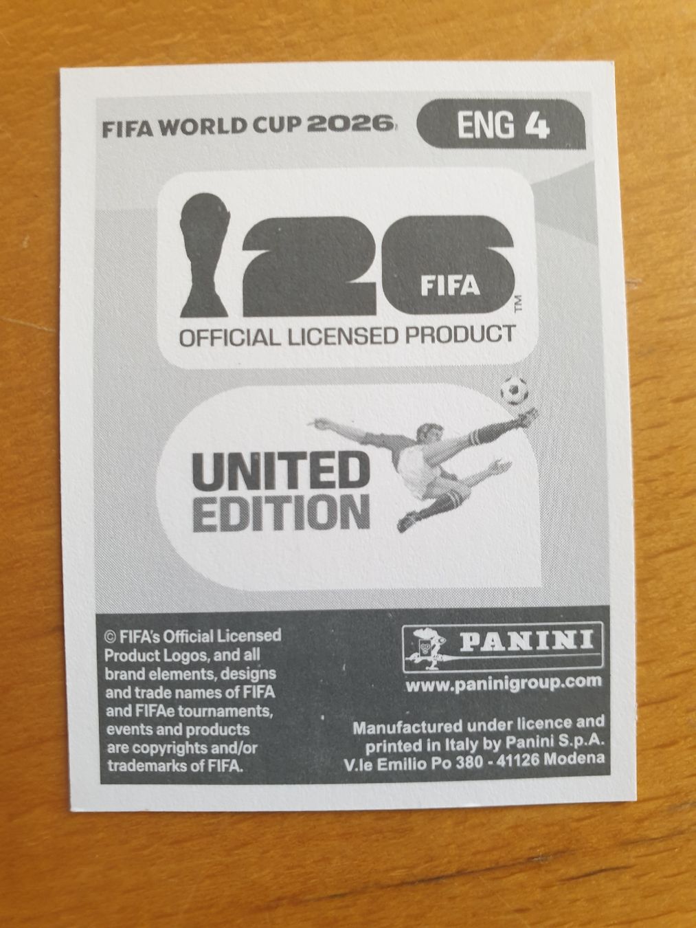 Panini Carte collezionabili: Panini WM 2026 ENG 4 – Nuovo (secondo la descrizione) da Einsiedeln venduto da MGXX 1