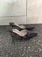 Manolo Blahnik croc leather brown sandal mule shoe 37
