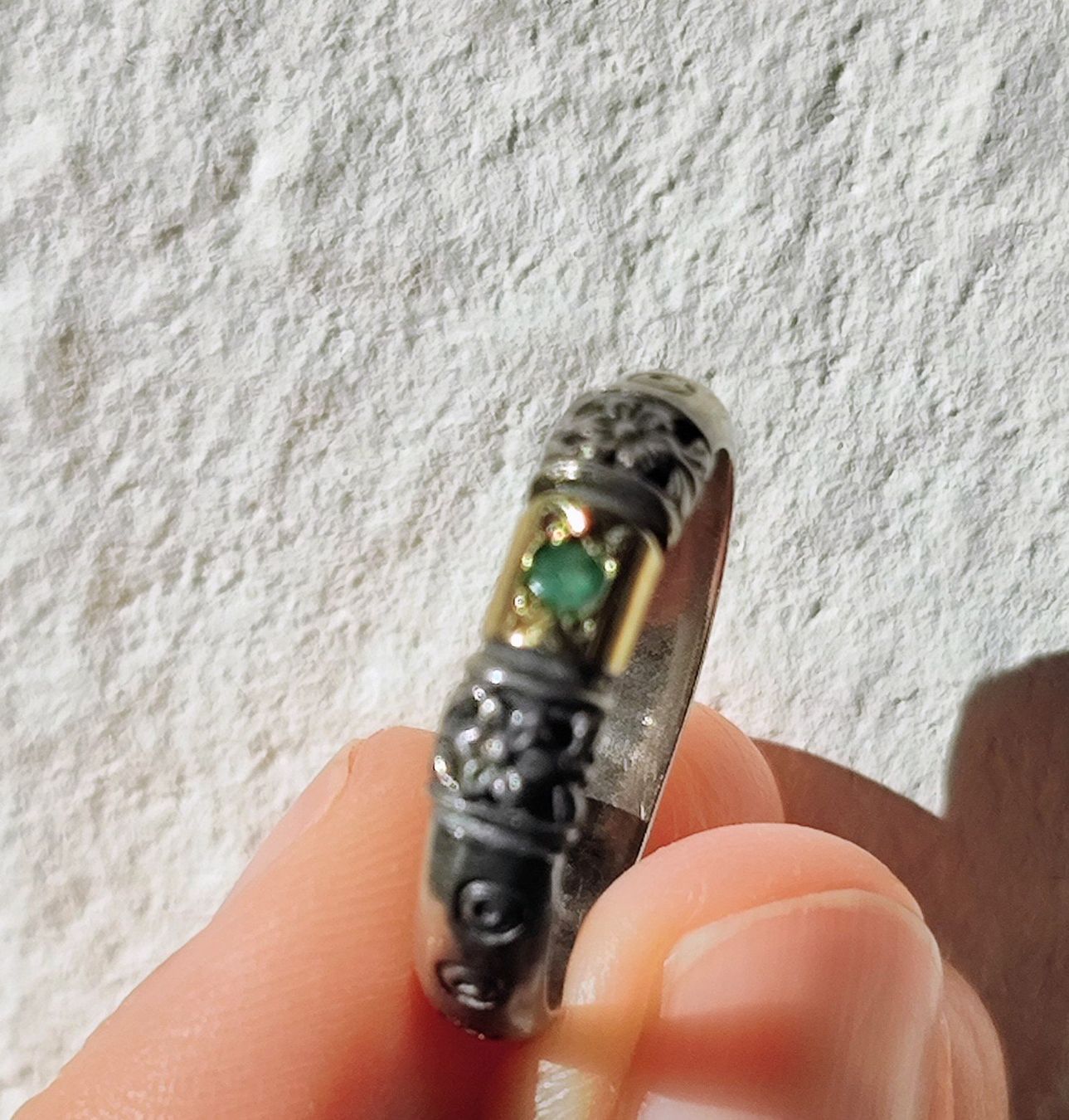 Anelli: Bague argent 925 & or 14K artisanale modèle unique – Usato da Carouge GE venduto da for_8yym 3