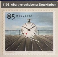 ST13) 1108, Abart verschobene Druckfarben selten