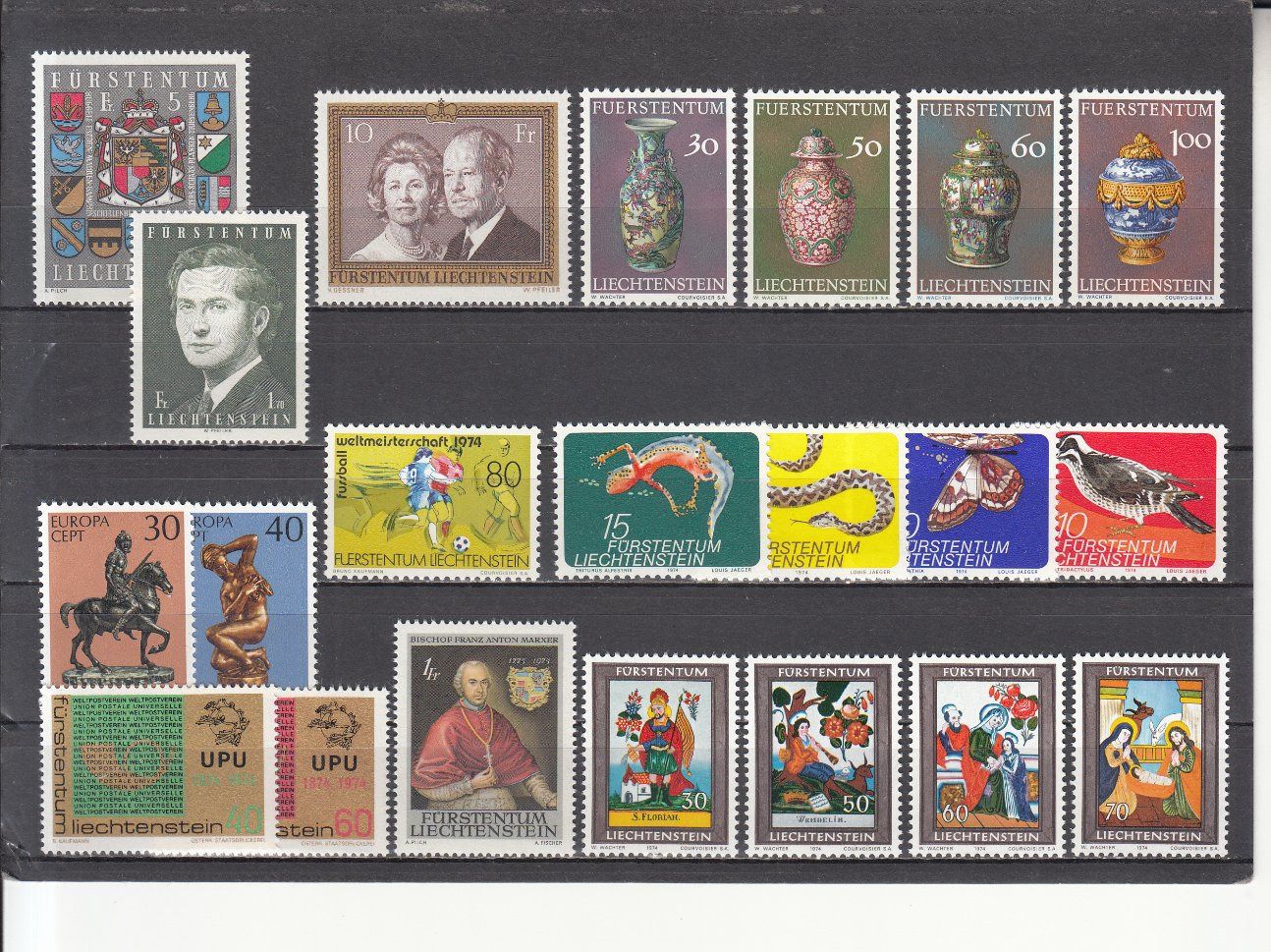 Alle Briefmarken: FL 1974 postfrisch – Gebraucht aus Bürglen TG von StampGraf