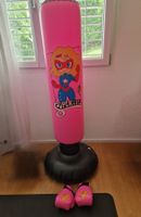 Pink Supergirl Boxsack mit Boxhandschuhe, Top Zustand!