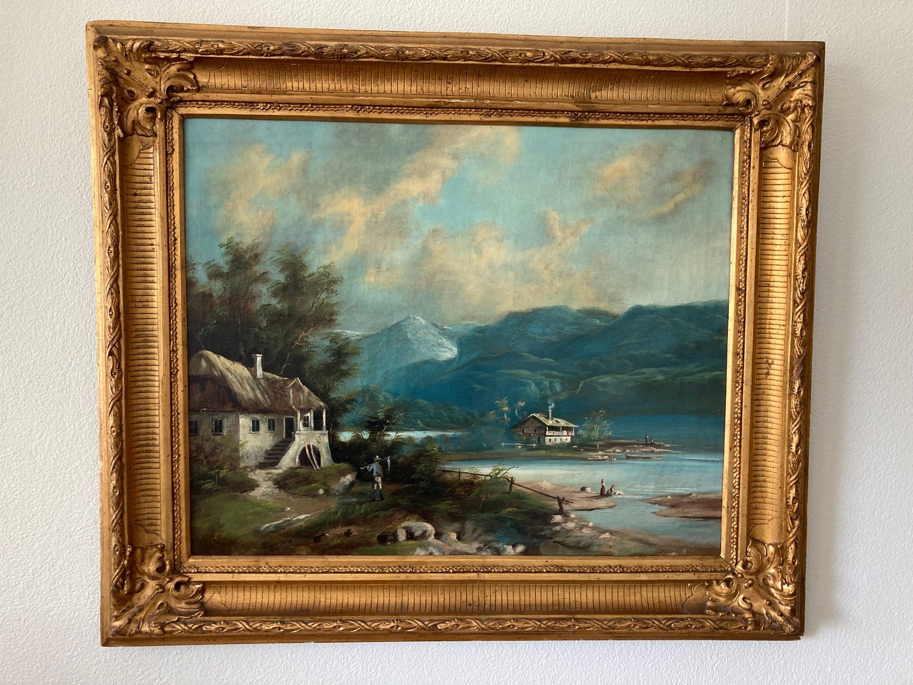 Dipinti: Ölbild "Seenlandschaft in den Voralpen" – Usato da Liebefeld venduto da T722k
