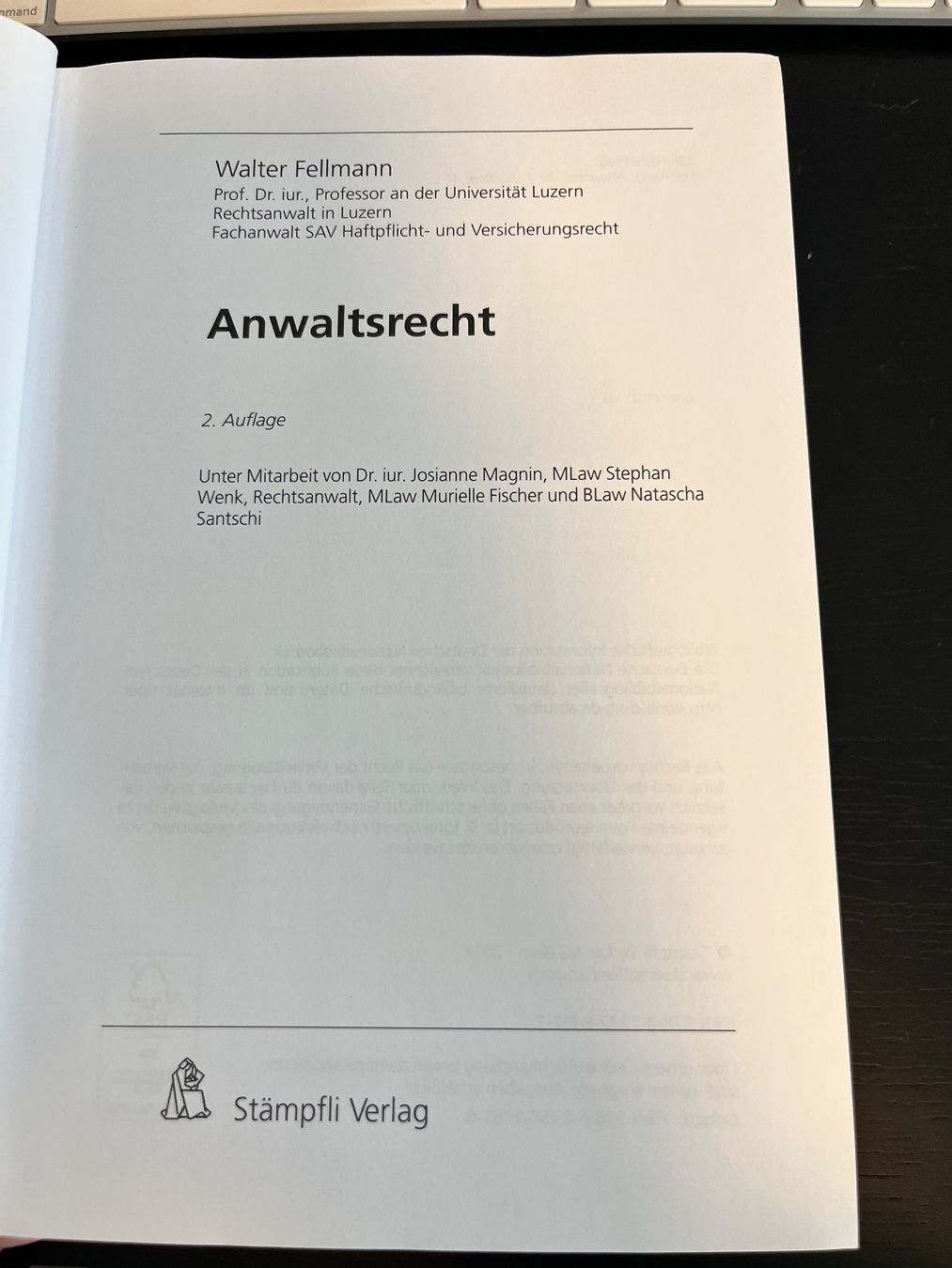 Libri: Anwaltsrecht – Walter Fellmann | Stämpfli – Usato da Kloten venduto da Deborah25 1