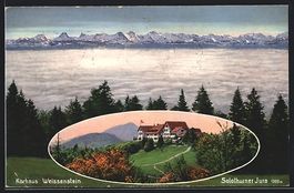 AK Weissenstein, Blick zum Kurhaus, 1925
