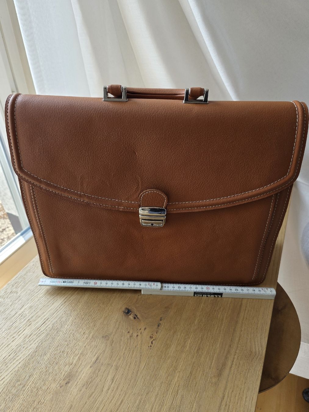 Koffer & Taschen: Aktentasche Vollnarbenleder, braun 2 Hauptfächern – Neu (gemäss Beschreibung) aus Zürich von Zanoni 5