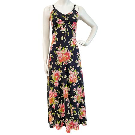 Kleid Trägerkleid Gr. XS Sommer Batist Blumen VINTAGE 1960s