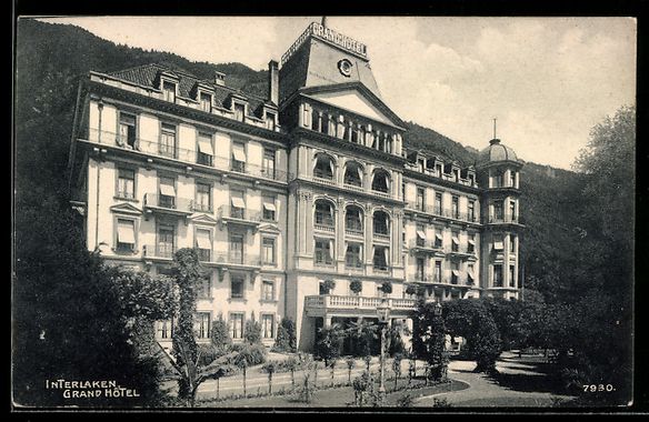 Ansichtskarten: AK Interlaken, Grand Hotel – Gebraucht aus Berlin von bartko-reher