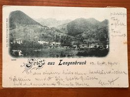 Postkarte Gruss aus Langenbruck 1900 (P524)
