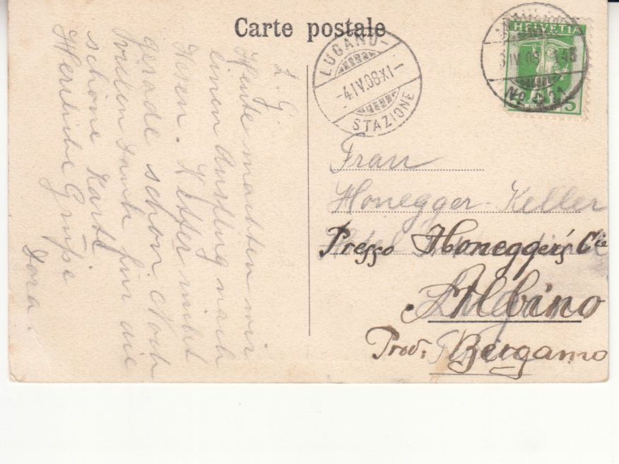 Ansichtskarten: Wiggis Glärnisch 1908 – Gebraucht aus Bürglen TG von StampGraf 1