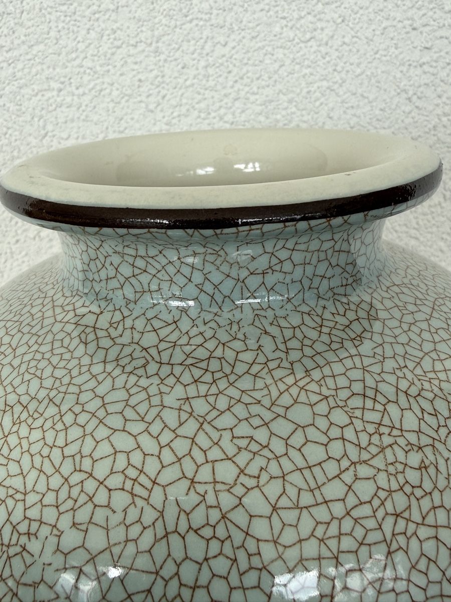 Rosenthal Vasi & Recipienti: Rosenthal Keramik Vase hellblau mit Craquele Optik – Usato da Wettswil venduto da MoeLu 1