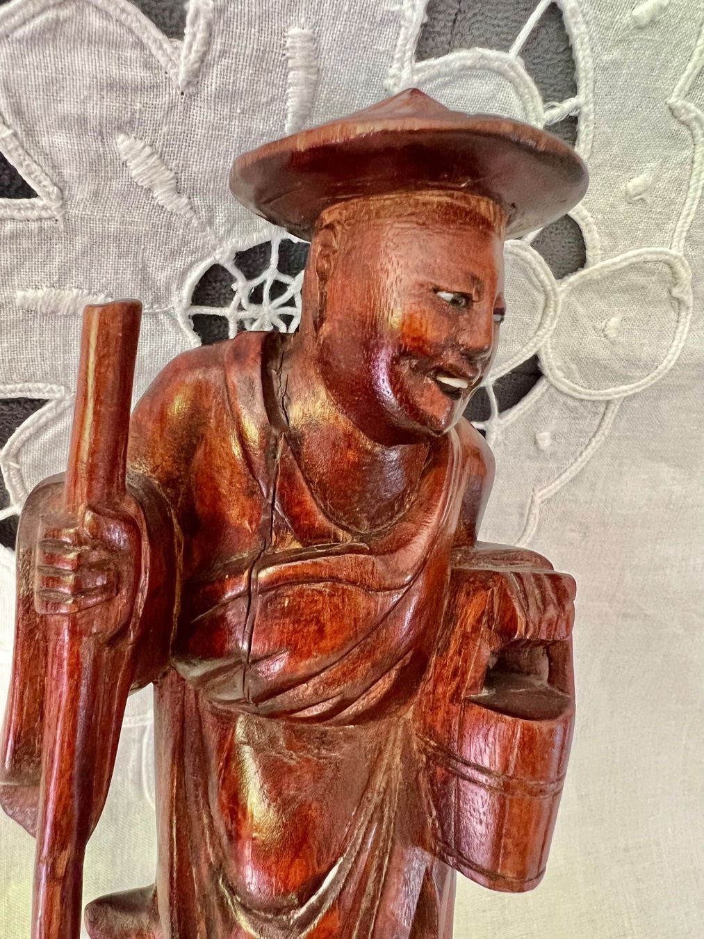 Xilografie: Chinesische Figur Holz geschnitzt 21cm – Usato da Frenkendorf venduto da Only1 6