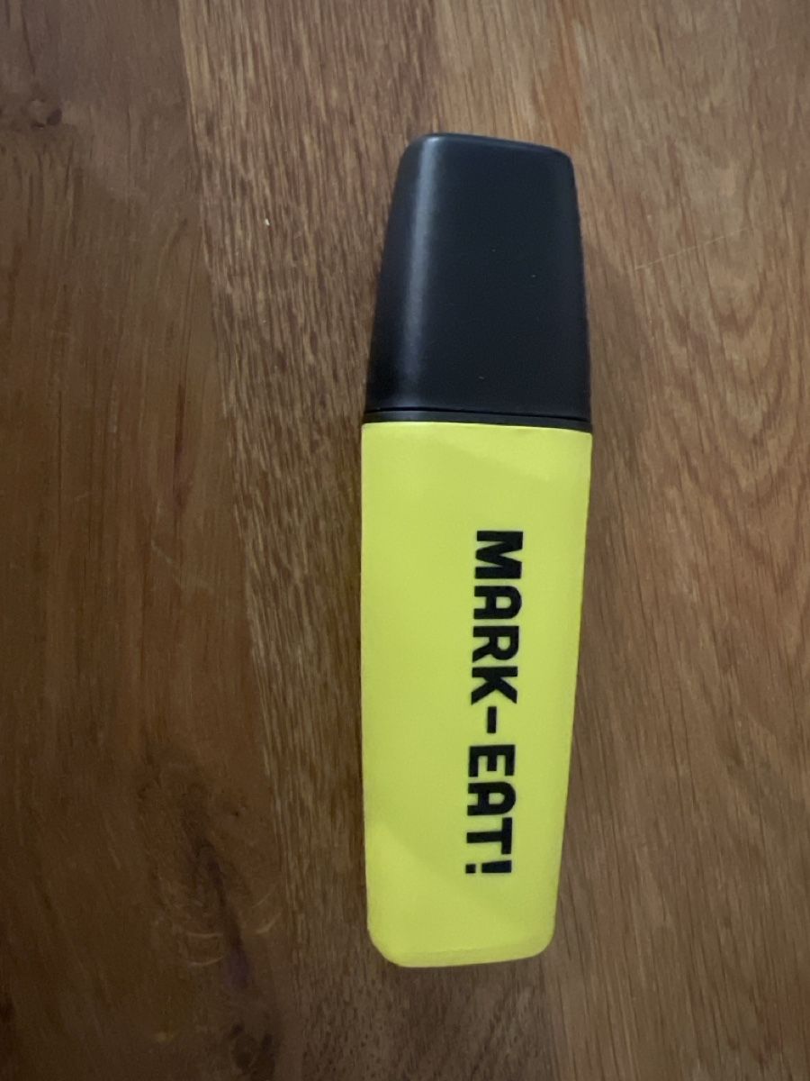 Bestecksets: Backpinsel,Textmarker MARK-EAT gelb  – Neu (gemäss Beschreibung) aus Uznach von Apuutze 2