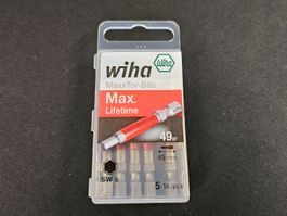 Wiha Maxxtor Inbus Bits SW 5 49mm 5 Stück