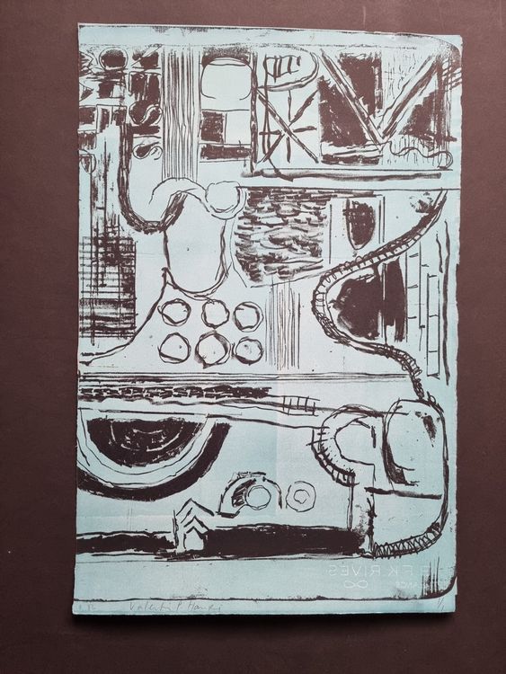 VALENTIN P. HAURI LITHOGRAPHIE SIGNIERT UNIKAT 1/1 NUMMERIER 1