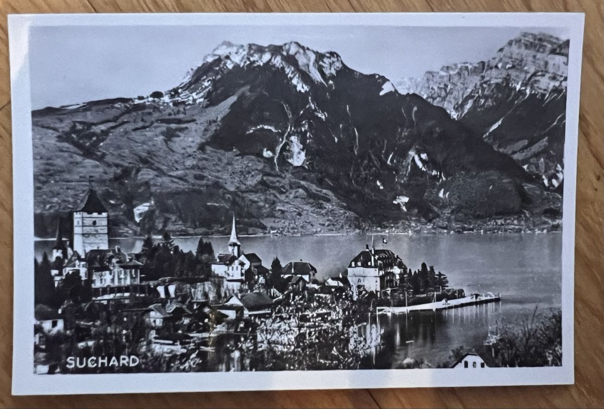 Ansichtskarten: Mini-Foto Spiez 1939 – Gebraucht aus Ostermundigen von airline-trolley
