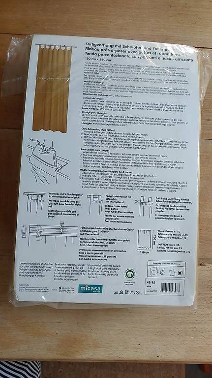 Micasa Tende: Fertig Vorhang mit Schlaufen - Micasa – Usato da Schaffhausen venduto da nps 2