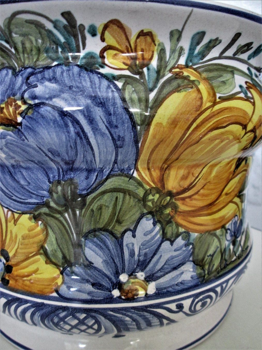 Vasi per fiori: Castelli Vase - Simonetti, handbemalt – Usato da Sementina venduto da babucia 1