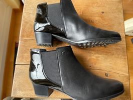 Sioux Leder-Stiefeletten Gr. 39, schwarz