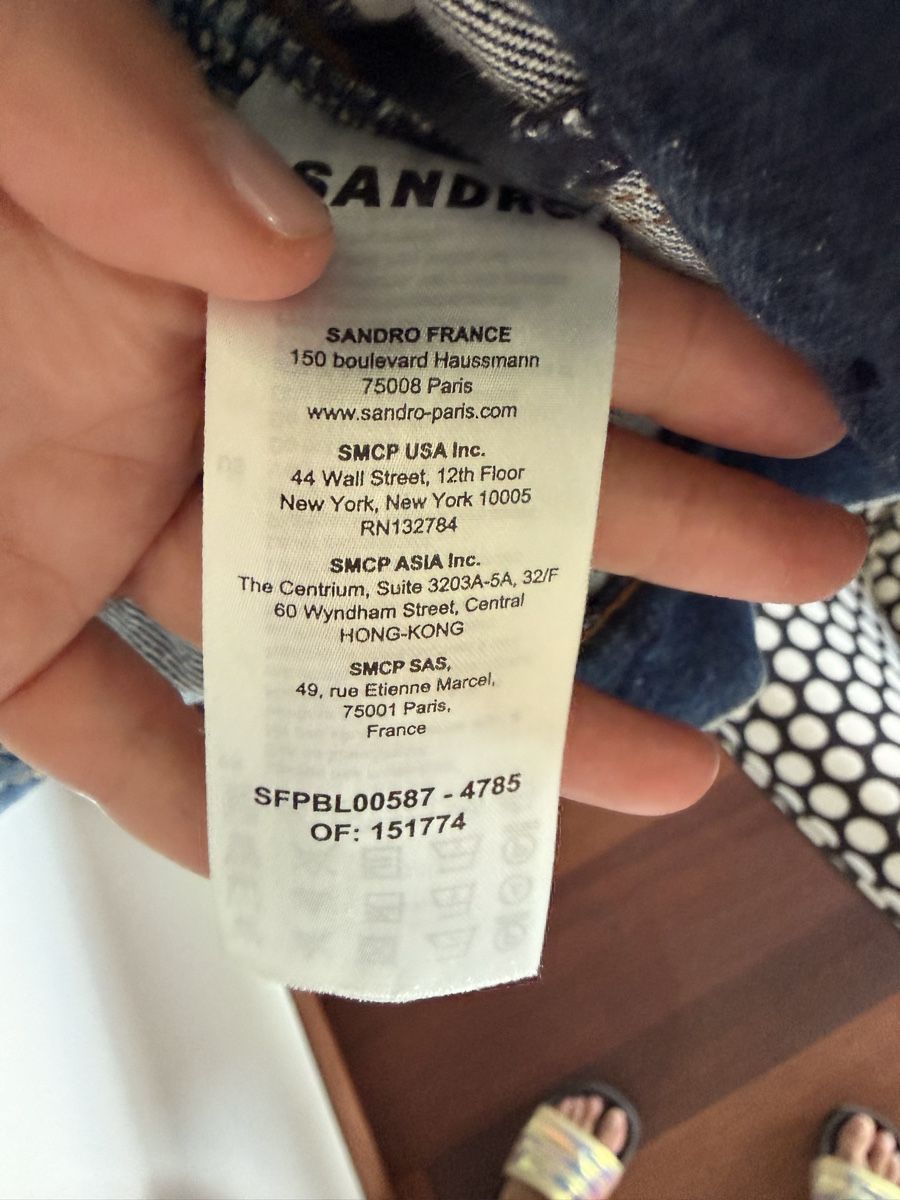 Sandro Giacche: Sandro Paris Patchwork Denim Jacket - size M – Usato da Zürich venduto da Vikkinikki 3