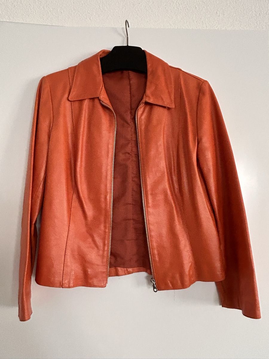 Giacche: Damenlederjacke orange von Leonardo  – Usato da Winkel venduto da bvi_npv6 2