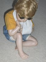 Nachdenklicher, smarter, Künstlerpuppenjunge