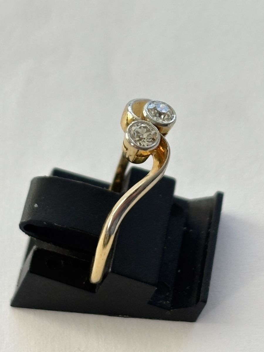 Anelli: Ring Gelbgold / Diamanten 18 Karat – Usato da Langnau am Albis venduto da flusspflege 3