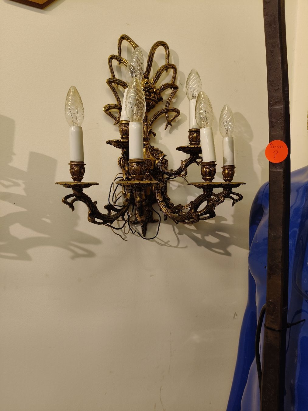 Lampade: Italian Brass wand Lampe, 1950s – Usato da Zwingen venduto da inf_2blh 1