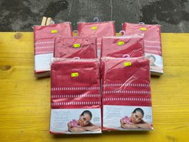 7 fabrikneue Handtücher rot 100x50 rot - Schnäppchenpreis!