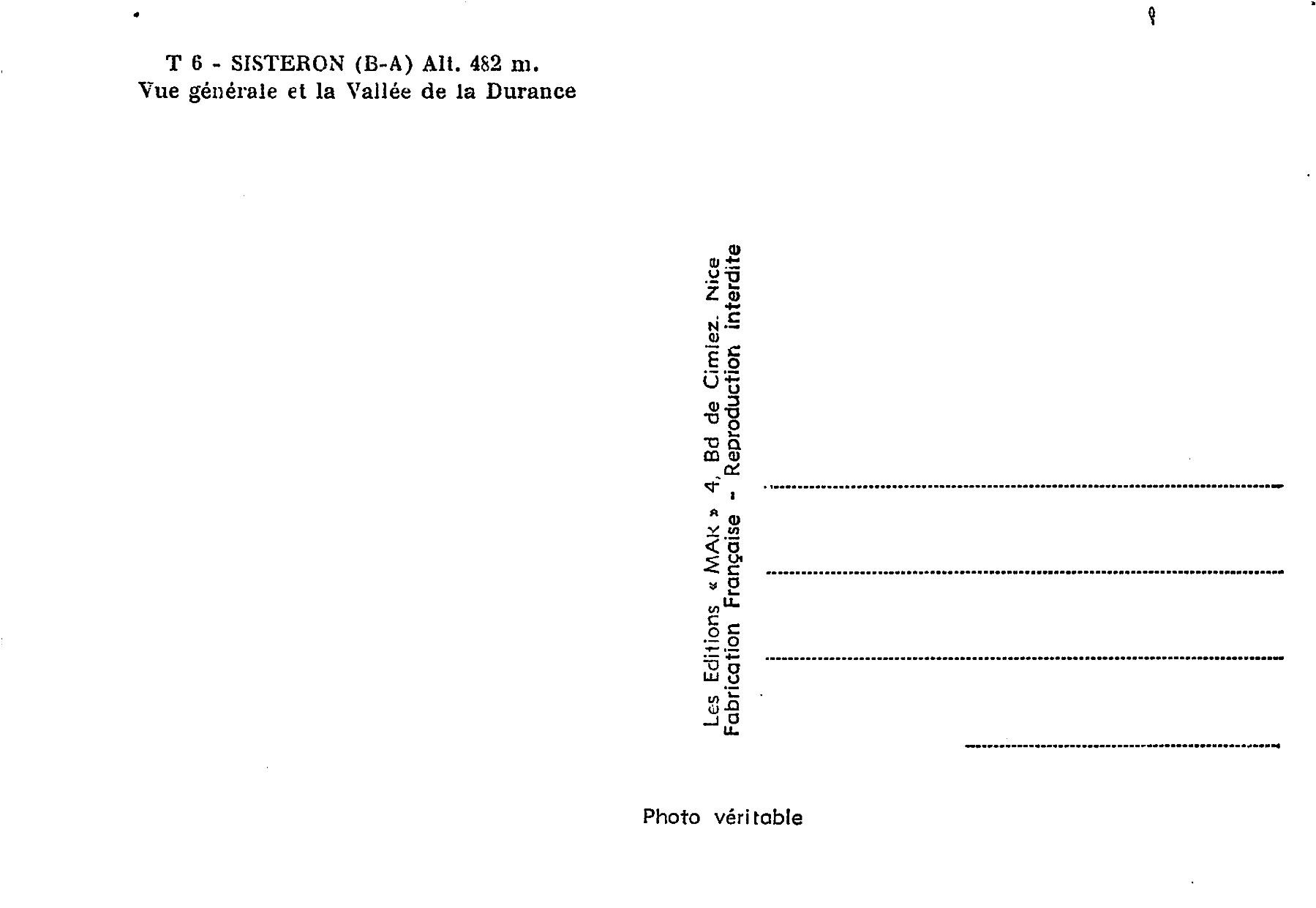 Cartoline postali: 3x Sisteron – Usato da Ottikon b.Kemptth. venduto da Neptun1974 1
