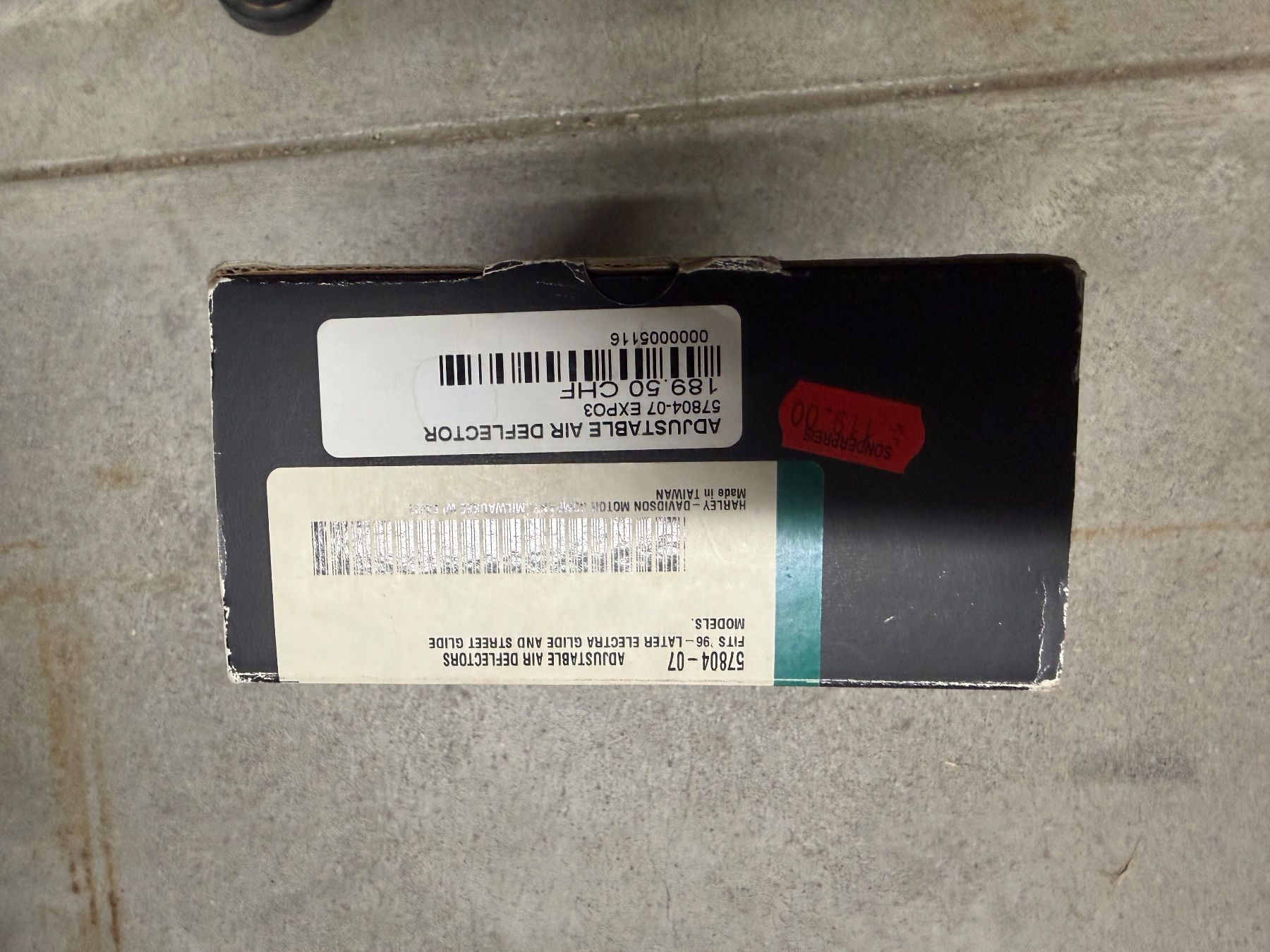 Harley-Davidson Toutes les pièces détachées moto: 57804-07 Harley-Davidson Einstellbarer Windabweiser – Neuf avec emballage d'origine à Ostermundigen par jas_9j7d 2